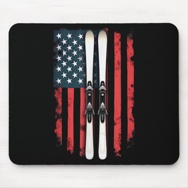 American Flag Alpinski _6 Mousepad (Vorne)