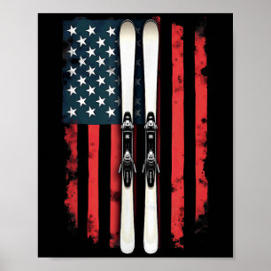 American Flag Alpinski _6 Poster