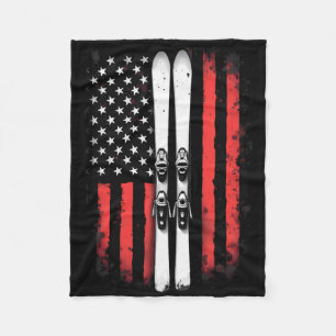American Flag Alpinski Fleecedecke