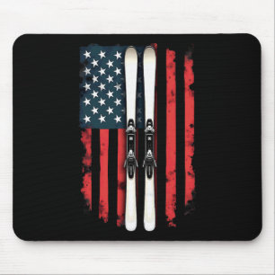 American Flag Alpinskifahrer 1 Mousepad