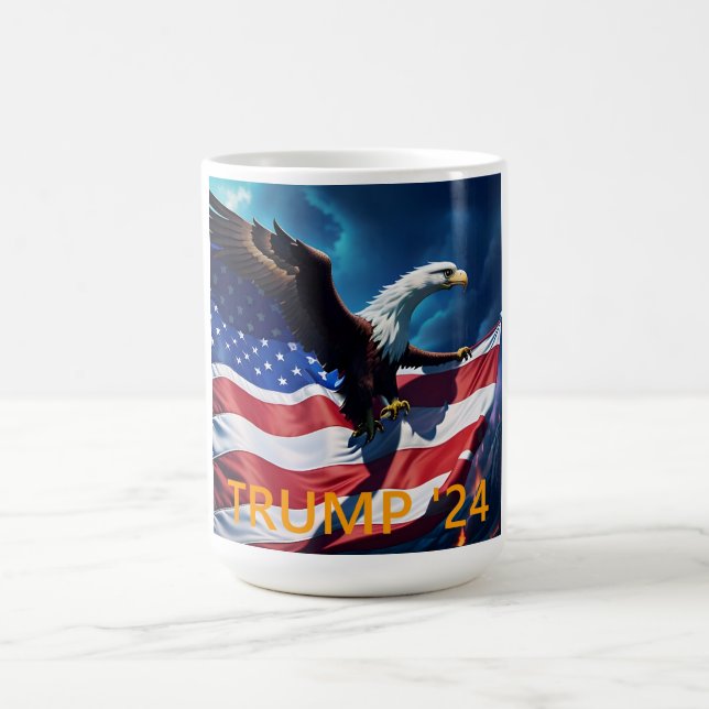 American Flag American Eagle TRUMP 2024 Kaffeetasse (Mittel)