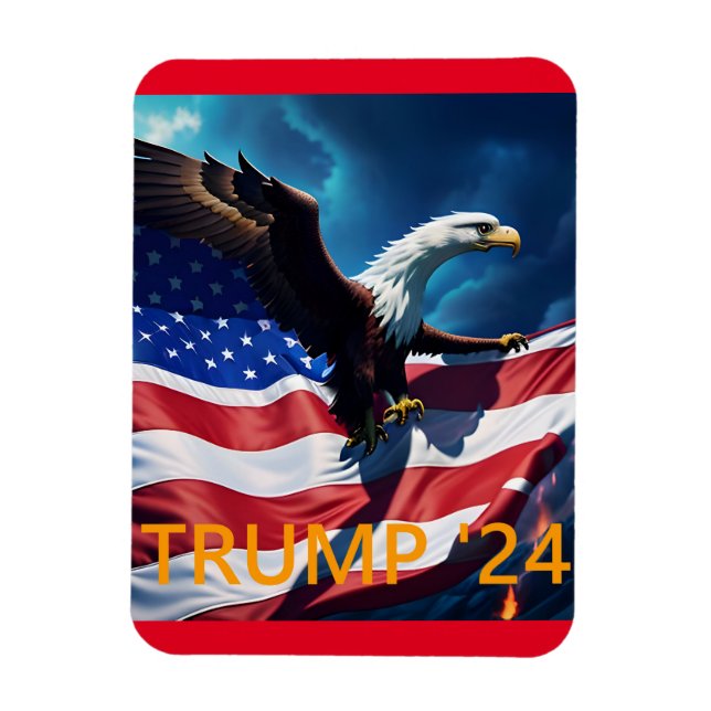American Flag American Eagle TRUMP 2024 Magnet (Vertikal)