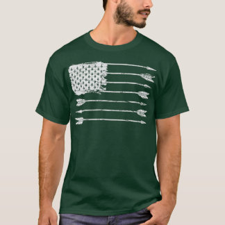 American Flag Arrow Archery Bowhunting Gifts Arche T-Shirt