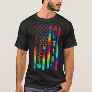 American Flag Autismus Awareness Lehrer Mama Krawa T-Shirt