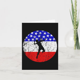 American Flag Badminton Shirt - Badminton Player Karte