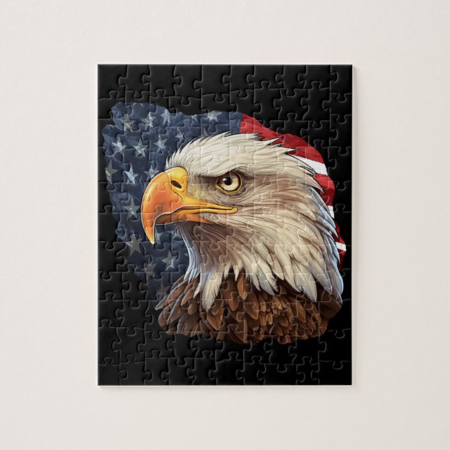 American Flag Bald Eagle (Vertikal)