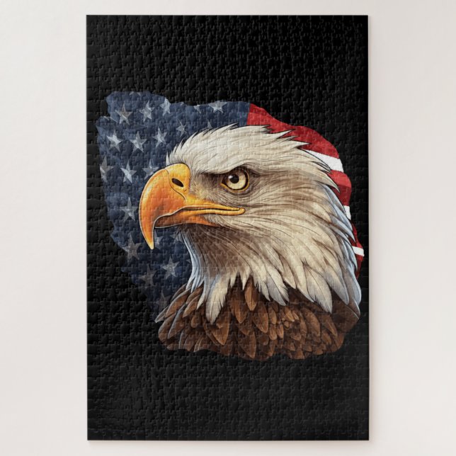 American Flag Bald Eagle (Vertikal)