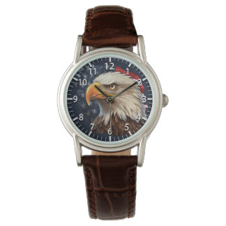 American Flag Bald Eagle Armbanduhr