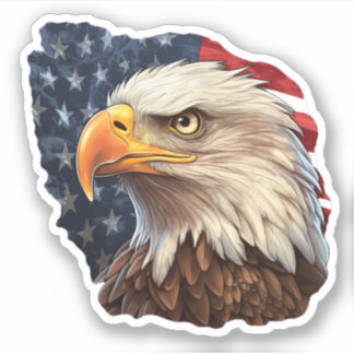 American Flag Bald Eagle Aufkleber