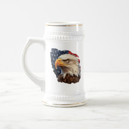 American Flag Bald Eagle Bierglas