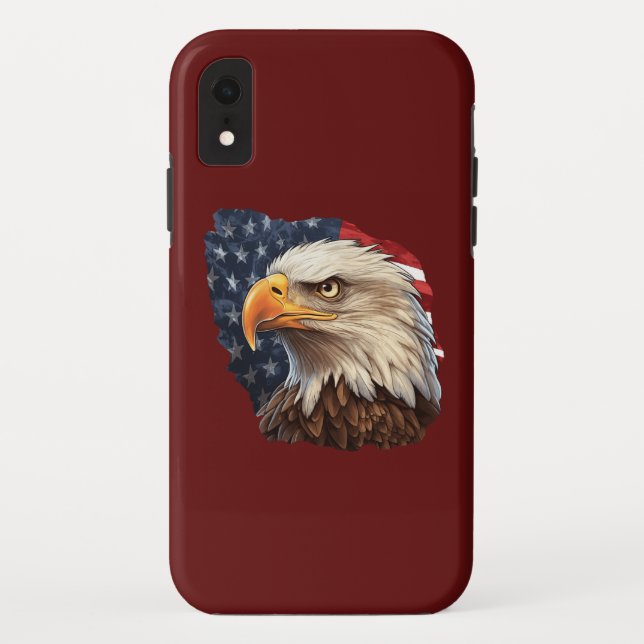American Flag Bald Eagle Case-Mate iPhone Hülle (Rückseite)