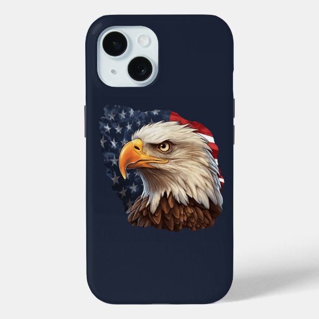 American Flag Bald Eagle Case-Mate iPhone Hülle (Rückseite)