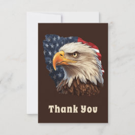 American Flag Bald Eagle Dankeskarte