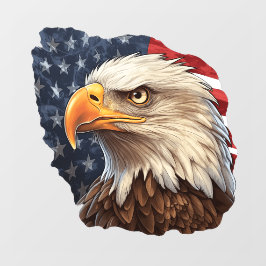 American Flag Bald Eagle Fensteraufkleber