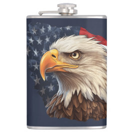 American Flag Bald Eagle Flachmann