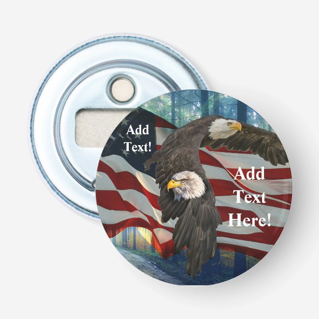 American Flag Bald Eagle Flaschenöffner (Vorderseite)