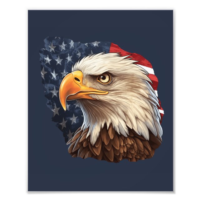 American Flag Bald Eagle Fotodruck (Vorne)