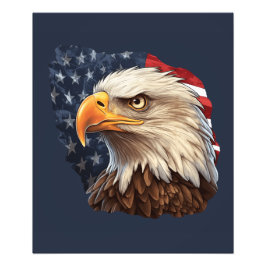 American Flag Bald Eagle Fotodruck