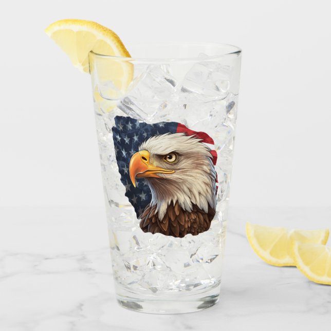American Flag Bald Eagle Glas (Vorderseite Ice)