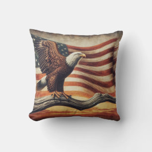 American Flag Bald Eagle Kissen