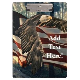 American Flag Bald Eagle Klemmbrett