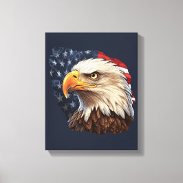 American Flag Bald Eagle Leinwanddruck
