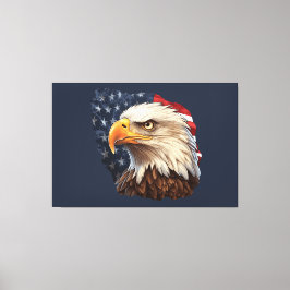 American Flag Bald Eagle Leinwanddruck