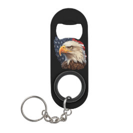 American Flag Bald Eagle Mini Flaschenöffner