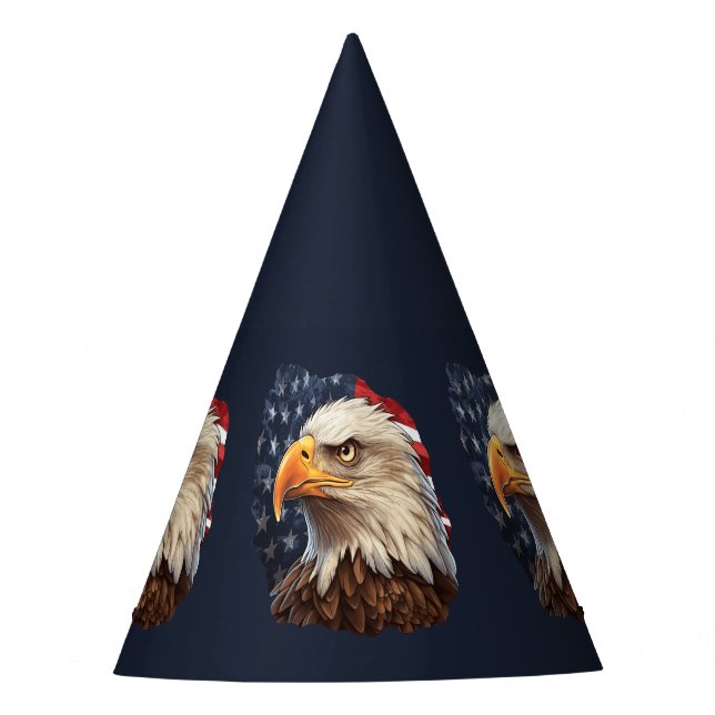 American Flag Bald Eagle Partyhütchen (Vorderseite)