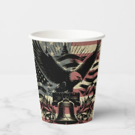 American Flag Bald Eagle Patriotic Pappbecher