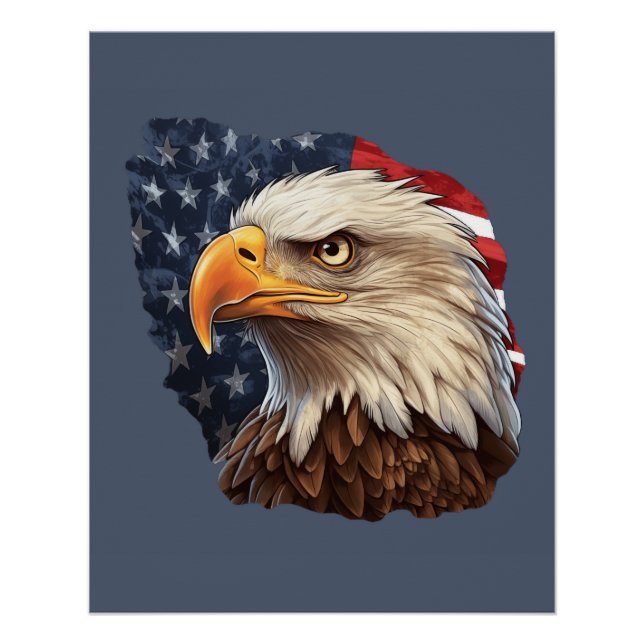 American Flag Bald Eagle Poster (Vorderseite)