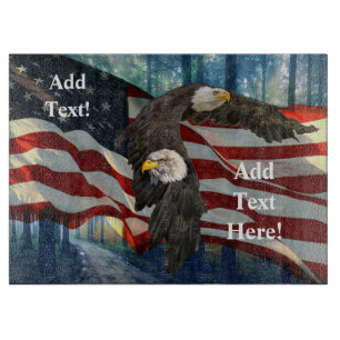 American Flag Bald Eagle Schneidebrett