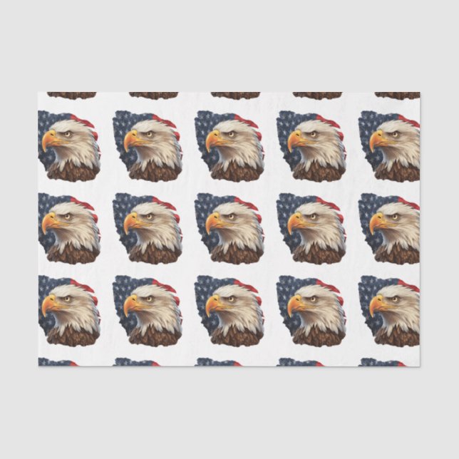 American Flag Bald Eagle Seidenpapier (Vorderseite)
