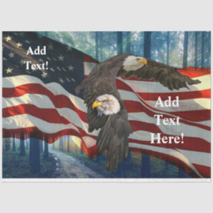 American Flag Bald Eagle Seidenpapier