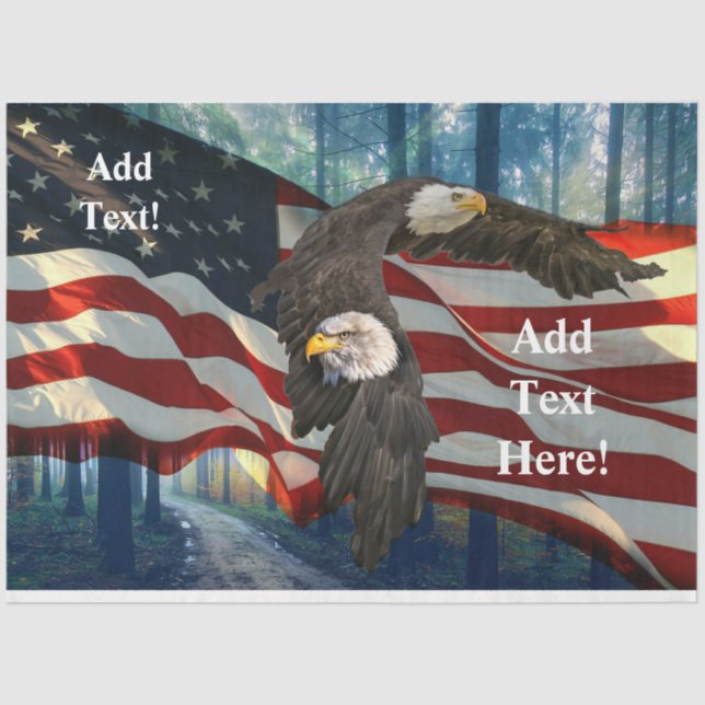 American Flag Bald Eagle Seidenpapier (Vorderseite)