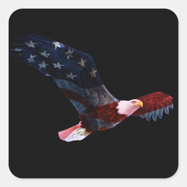 American Flag Bald Eagle Sticker (Vorderseite)