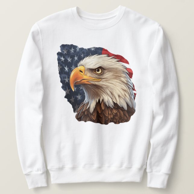 American Flag Bald Eagle Sweatshirt (Design vorne)