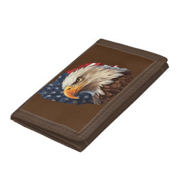 American Flag Bald Eagle Trifold Geldbörse