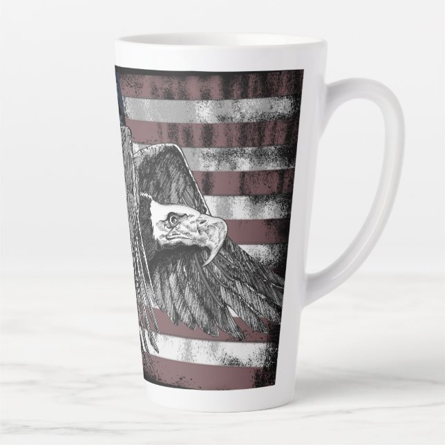 American Flag Bald Eagle USA Milchtasse (Rechts)