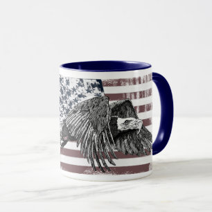 American Flag Bald Eagle USA Tasse