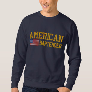 American Flag Barkeeper bestickt Besticktes Sweatshirt
