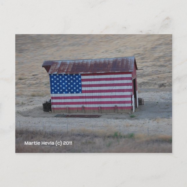 American Flag Barn Postkarte (Vorderseite)