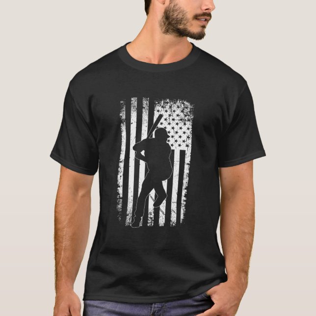 American Flag Baseball Baseball T-Shirt (Vorderseite)