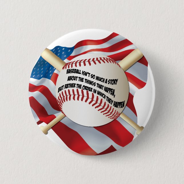 American Flag Baseball Button (Vorderseite)