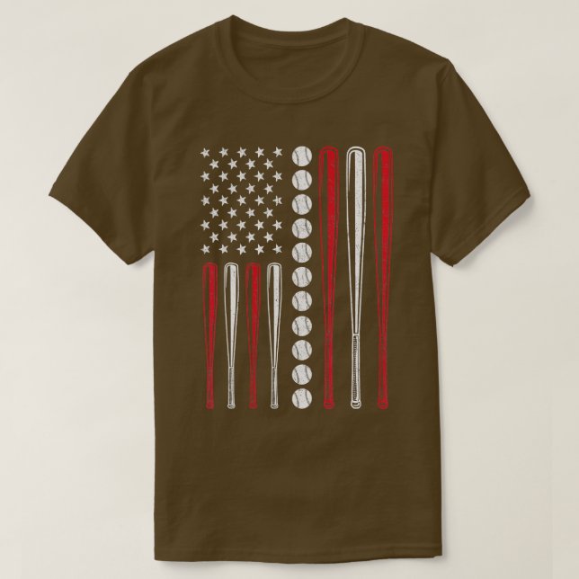 American Flag Baseball eam Geschenk Männer Jungen  T-Shirt (Design vorne)