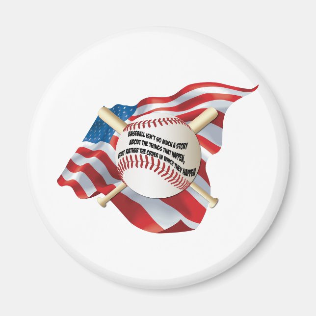 American Flag Baseball Magnet (Vorne)