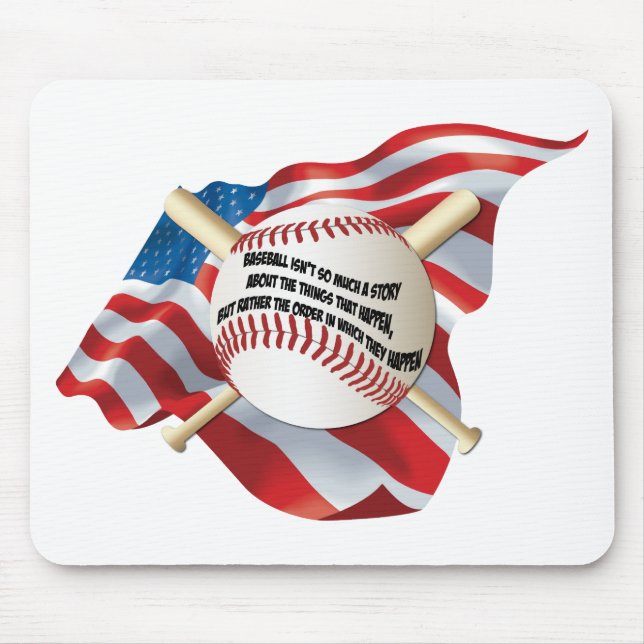 American Flag Baseball Mousepad (Vorne)