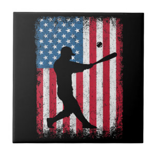 American Flag Baseball Team Geschenk für Men Boys Fliese