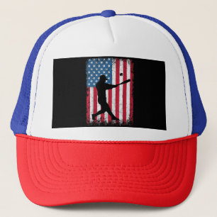 American Flag Baseball Team Geschenk für Men Boys Truckerkappe