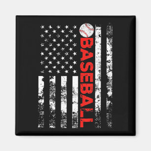 American Flag Baseball Team Geschenk Magnet